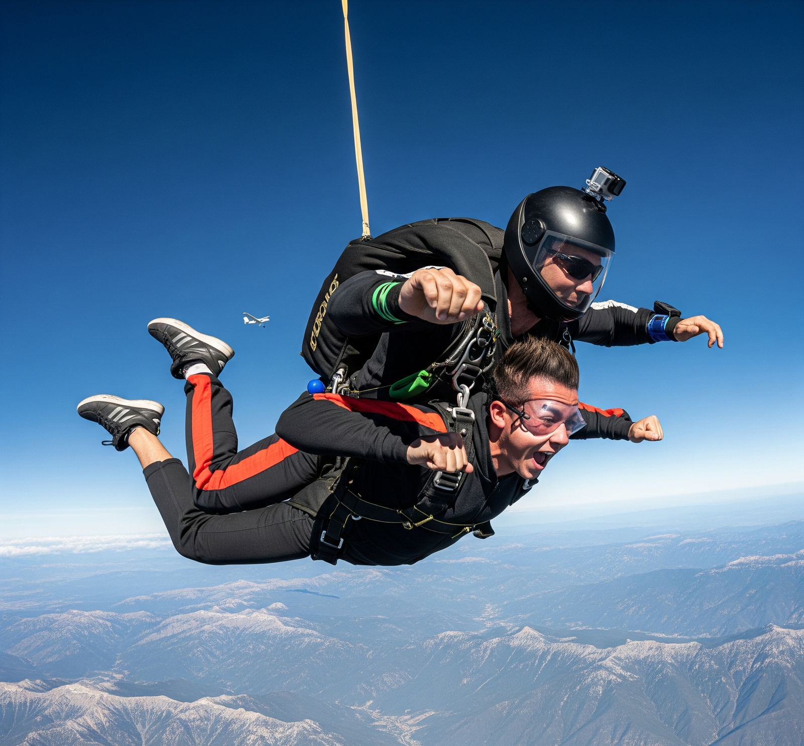 Saut en parachute montagne